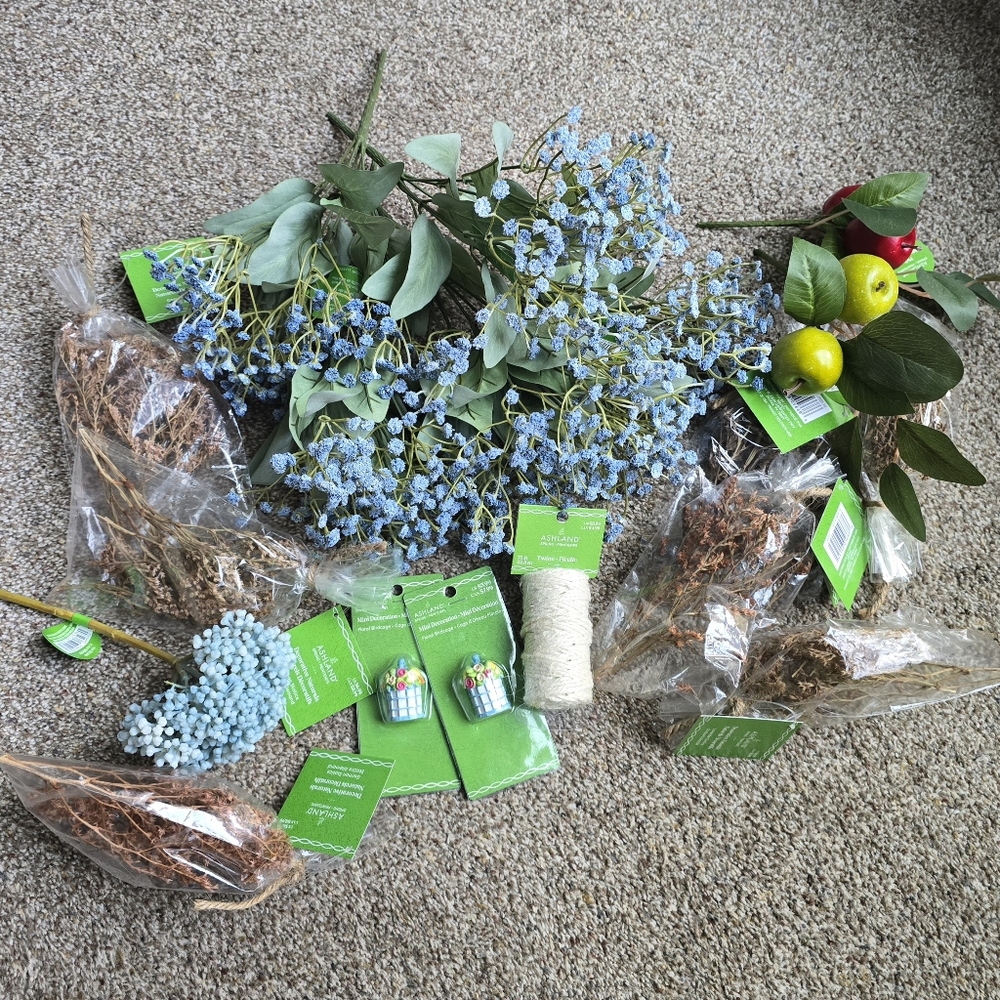 Ashland Faux Floral Natural Craft Bundle Lot- $120+